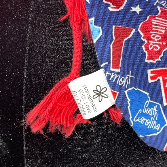 Handmade State printed fabric Fish Shaped Drawstrings Backpack - Picture 7 of 7